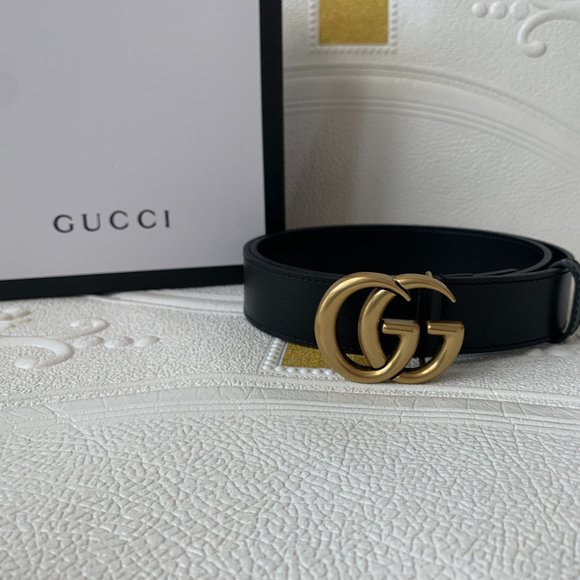 Leather belts with Gucci buckle
